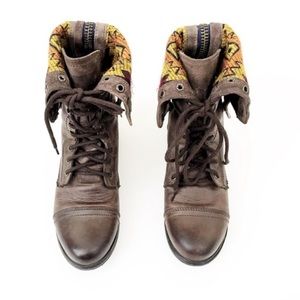 Steve Madden Combat Boots w/ Western Lining